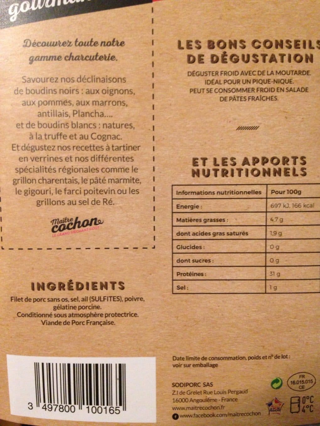 sodiporc sa Maitre cochon, Roti de porc packshot