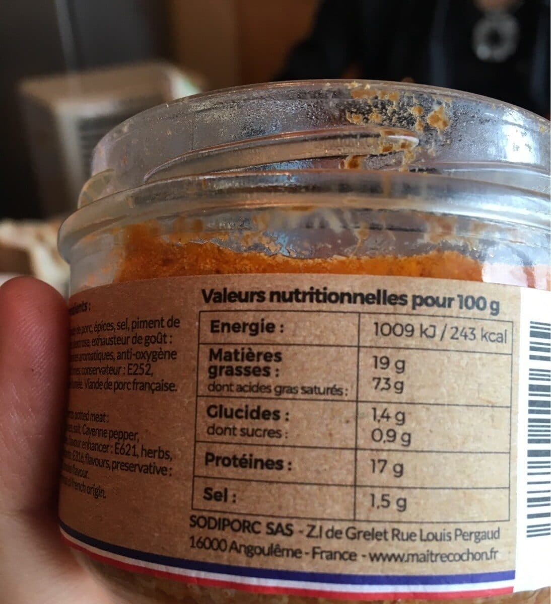 Open Food Facts Rilette de Chorizo Doux packshot