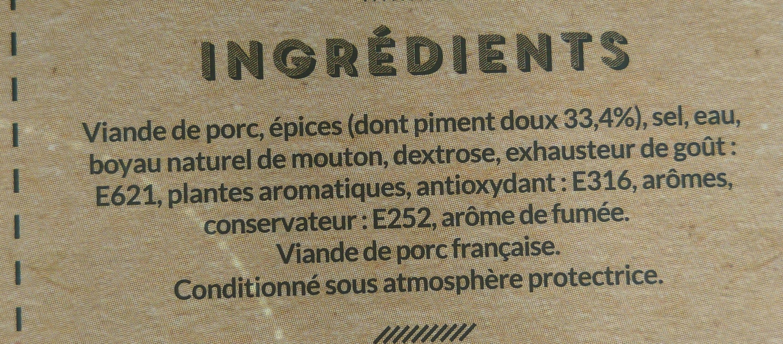 Open Food Facts Chorizo frais au piment doux packshot