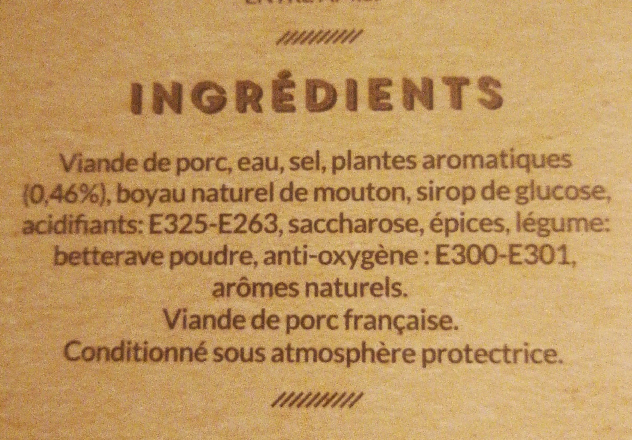 Maître Cochon Chipolatas aux herbes packshot