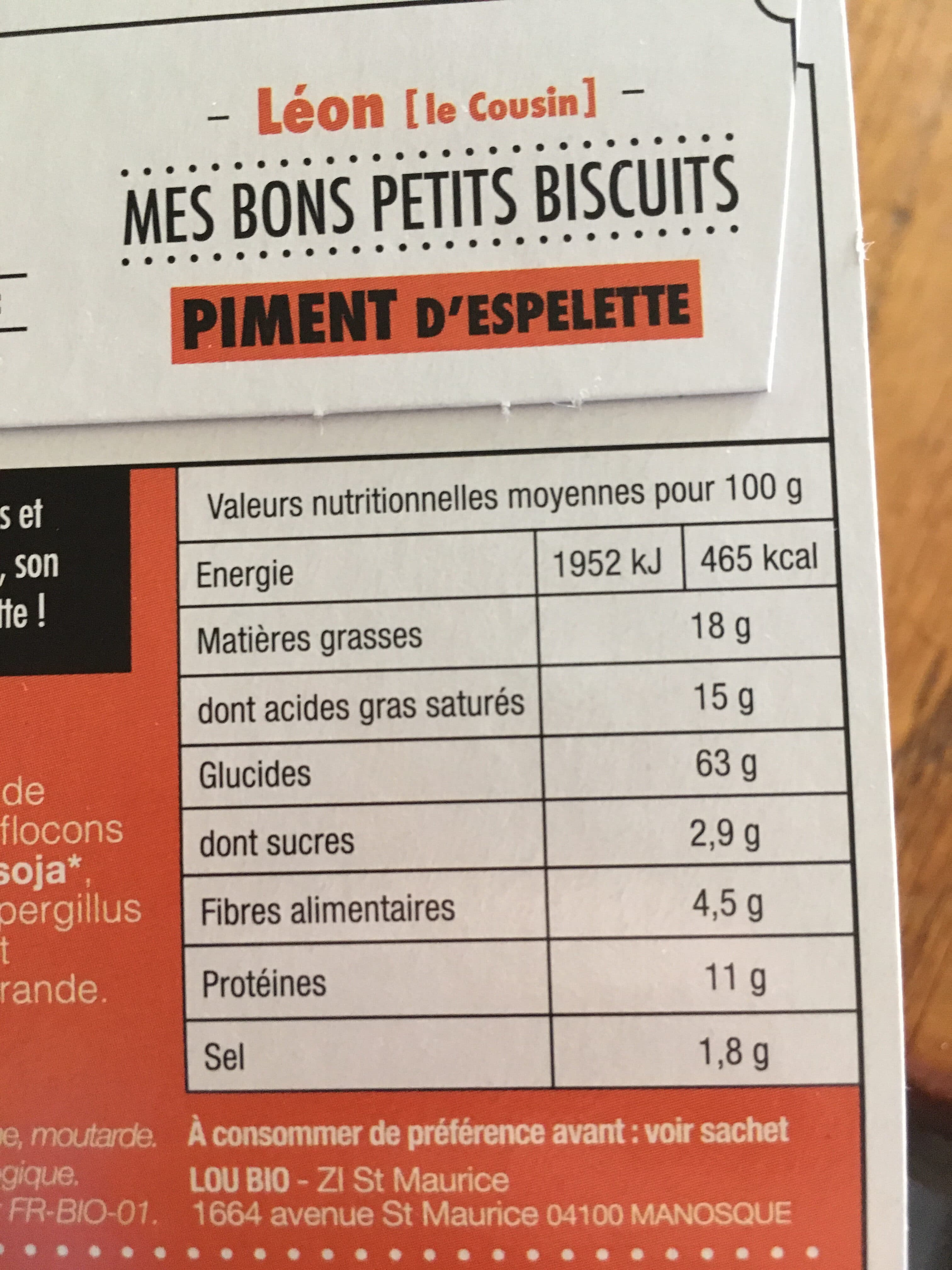 Dao Mes bons petits biscuits piment d'espelette packshot