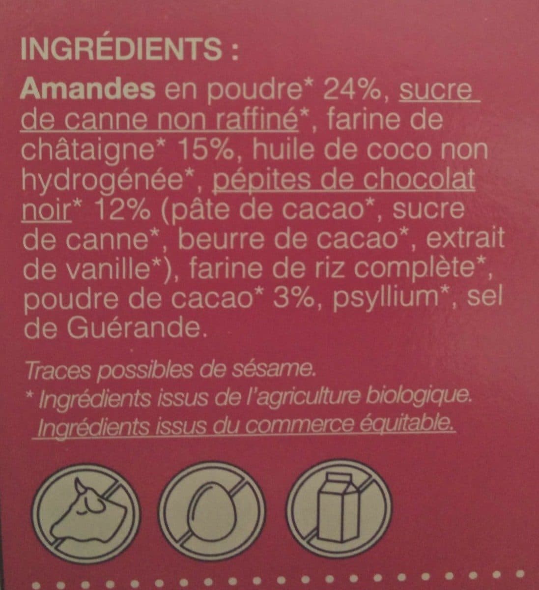 Dao Mes cookies aux amandes packshot