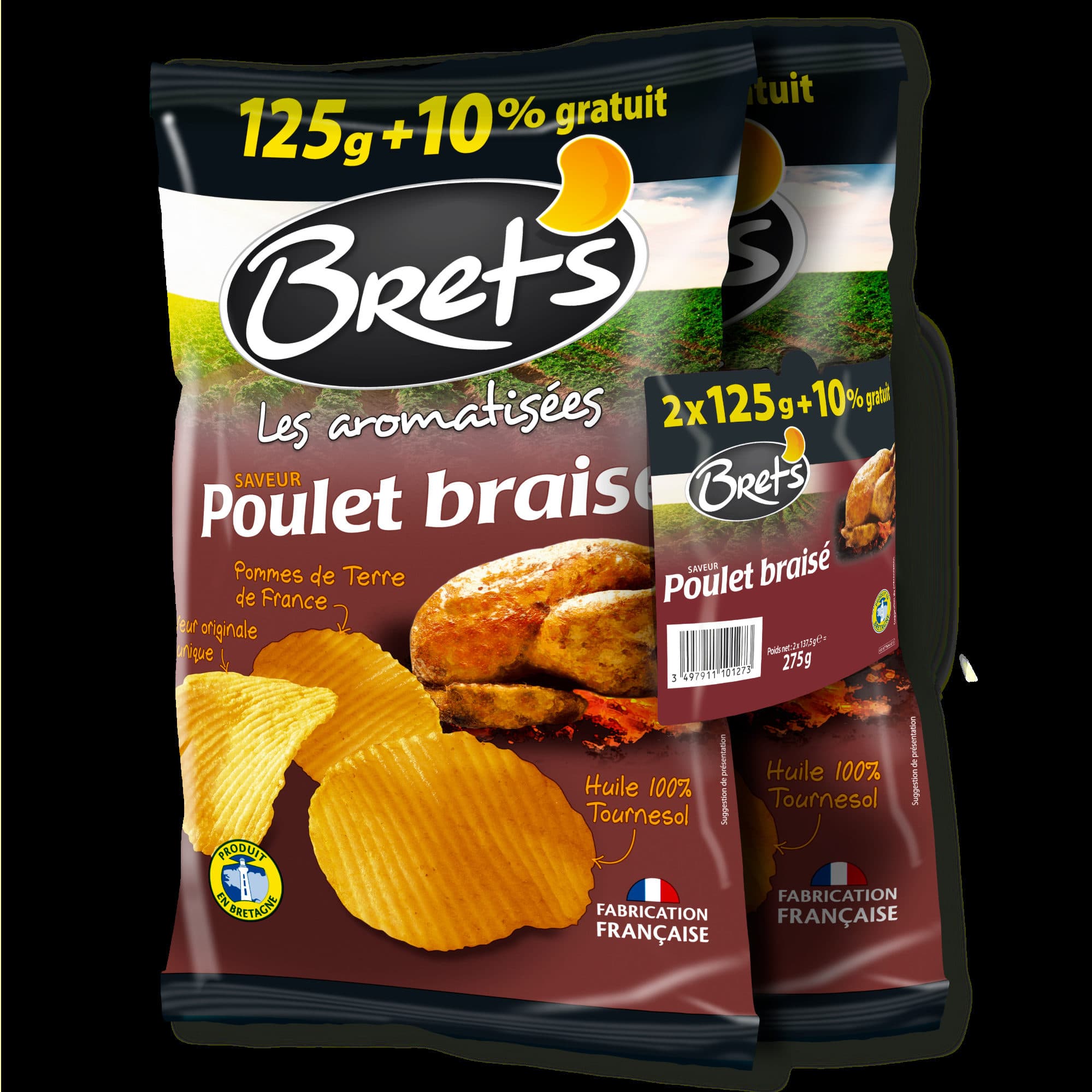 Bret's Chips Saveur Poulet Braisé packshot