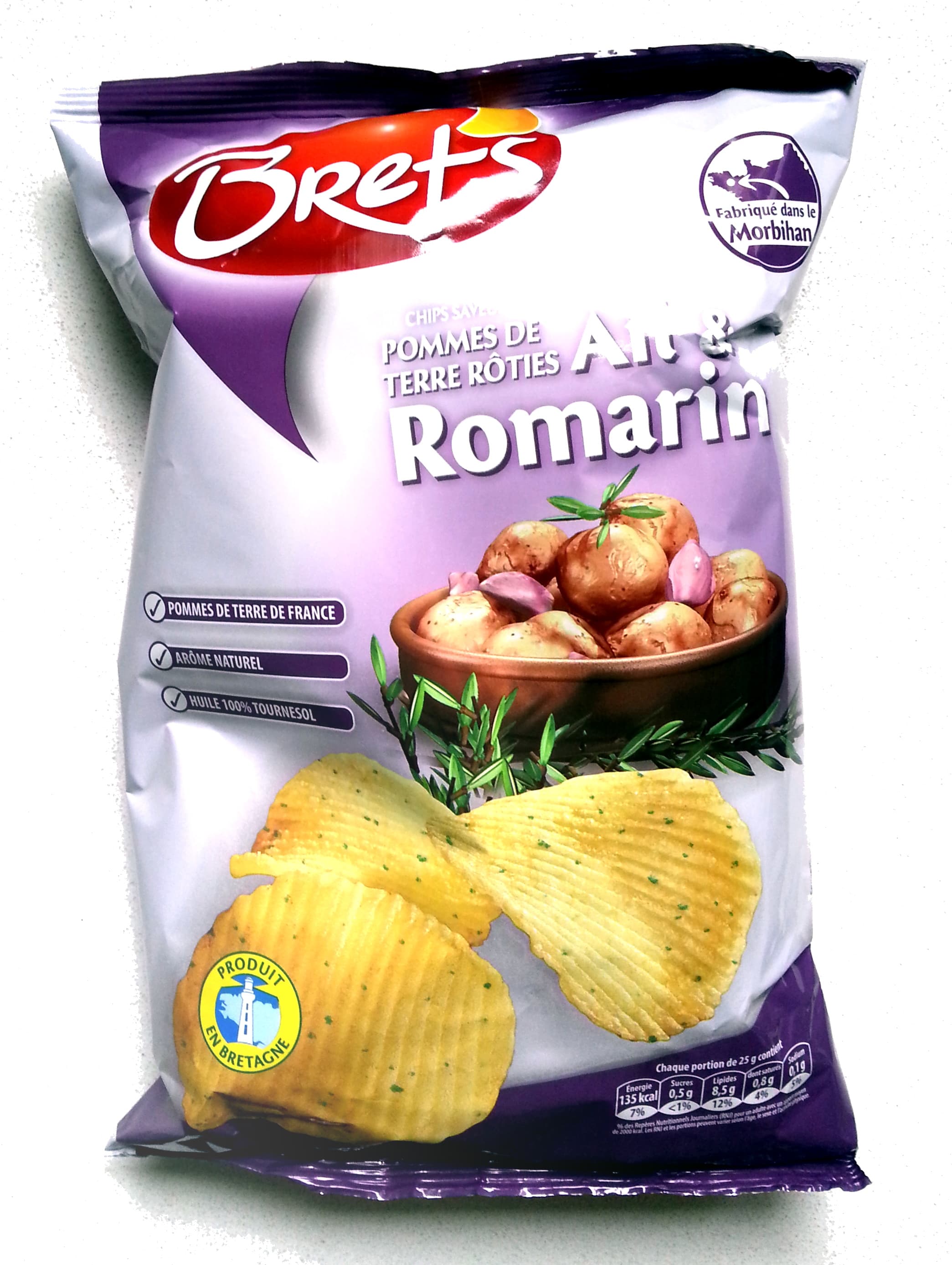 BRET'S Chips pommes de terre rôties Ail & Romarin packshot