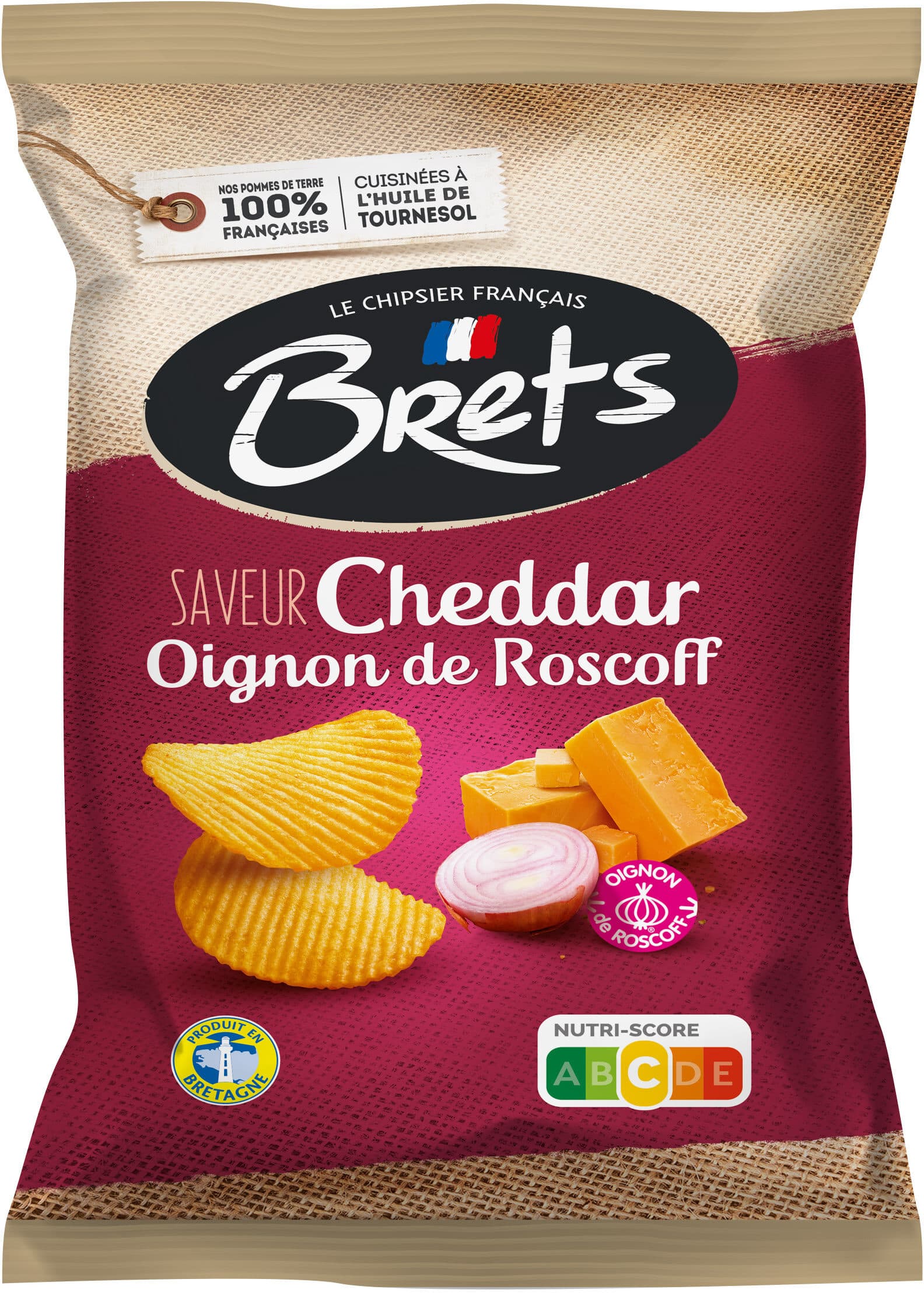 Brets Chips Brets Saveur Cheddar Oignon de Roscoff packshot