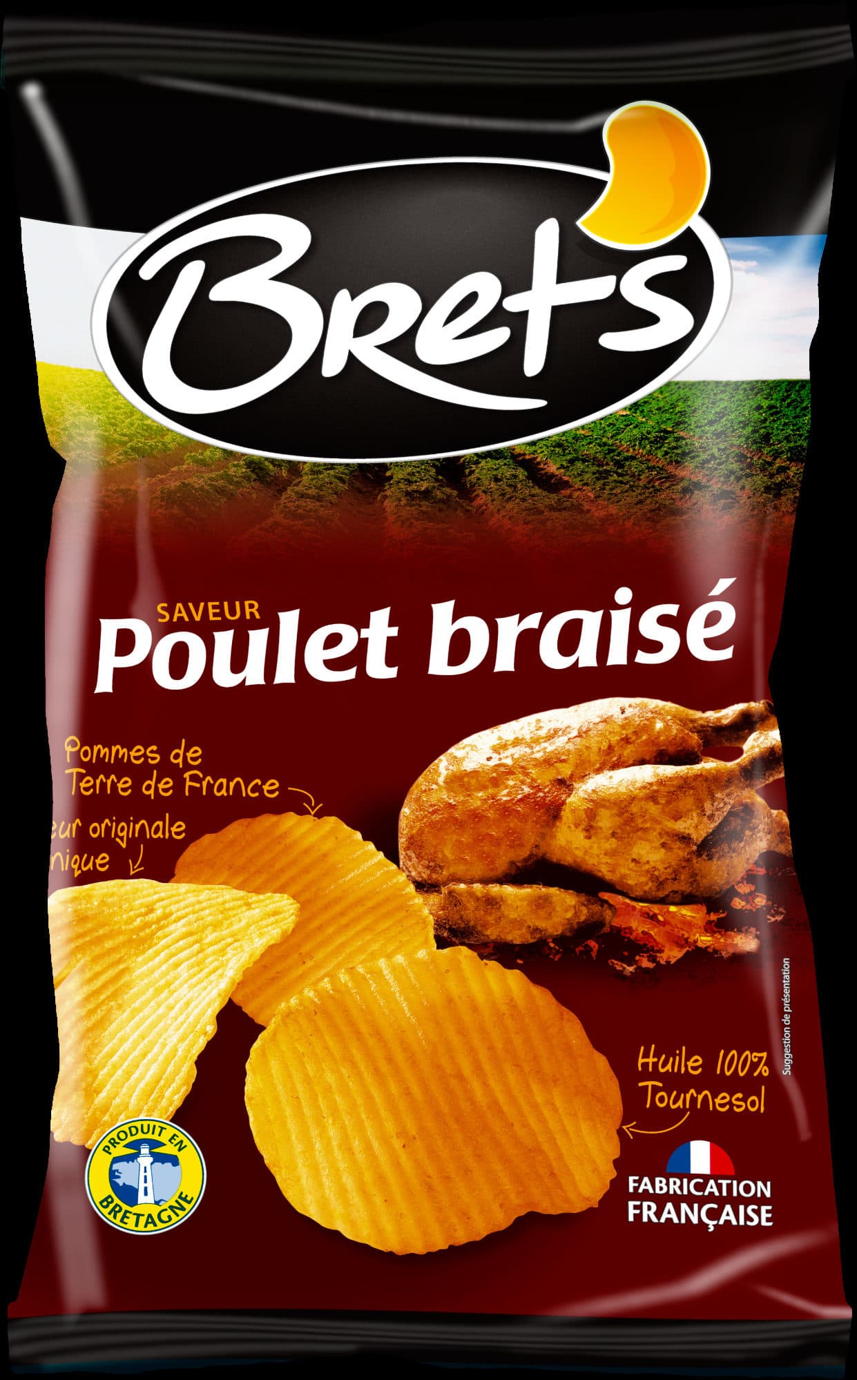 Bret's Chips de pommes de terre saveur Poulet braisé packshot