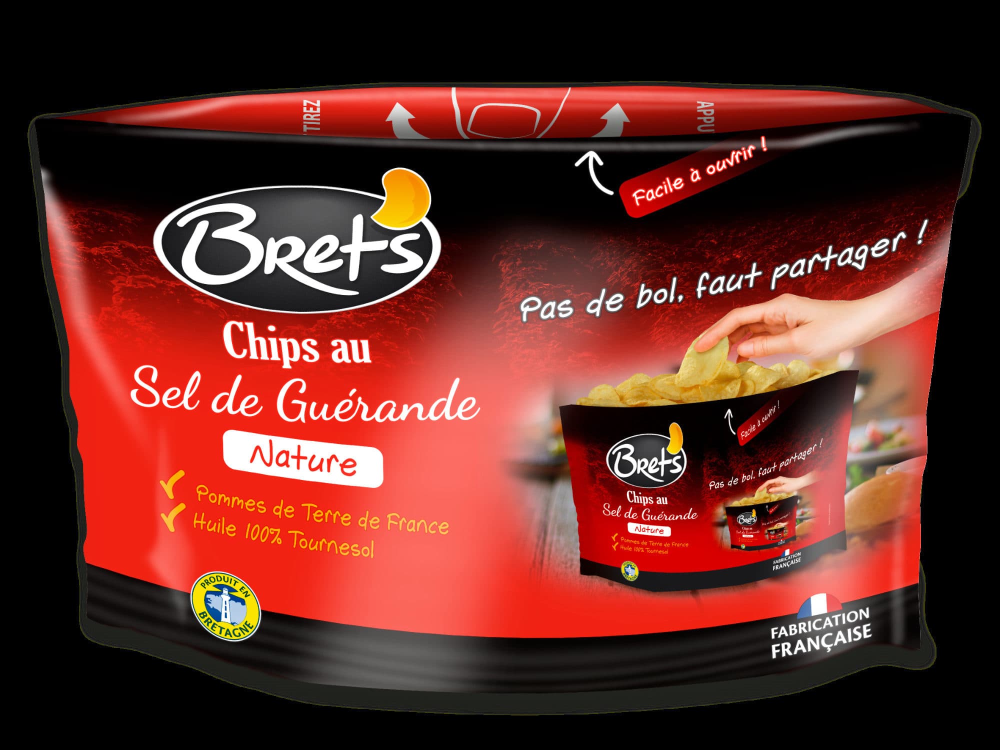 Bret's Chips Bret's Party Pack Nature au sel de Guérande packshot