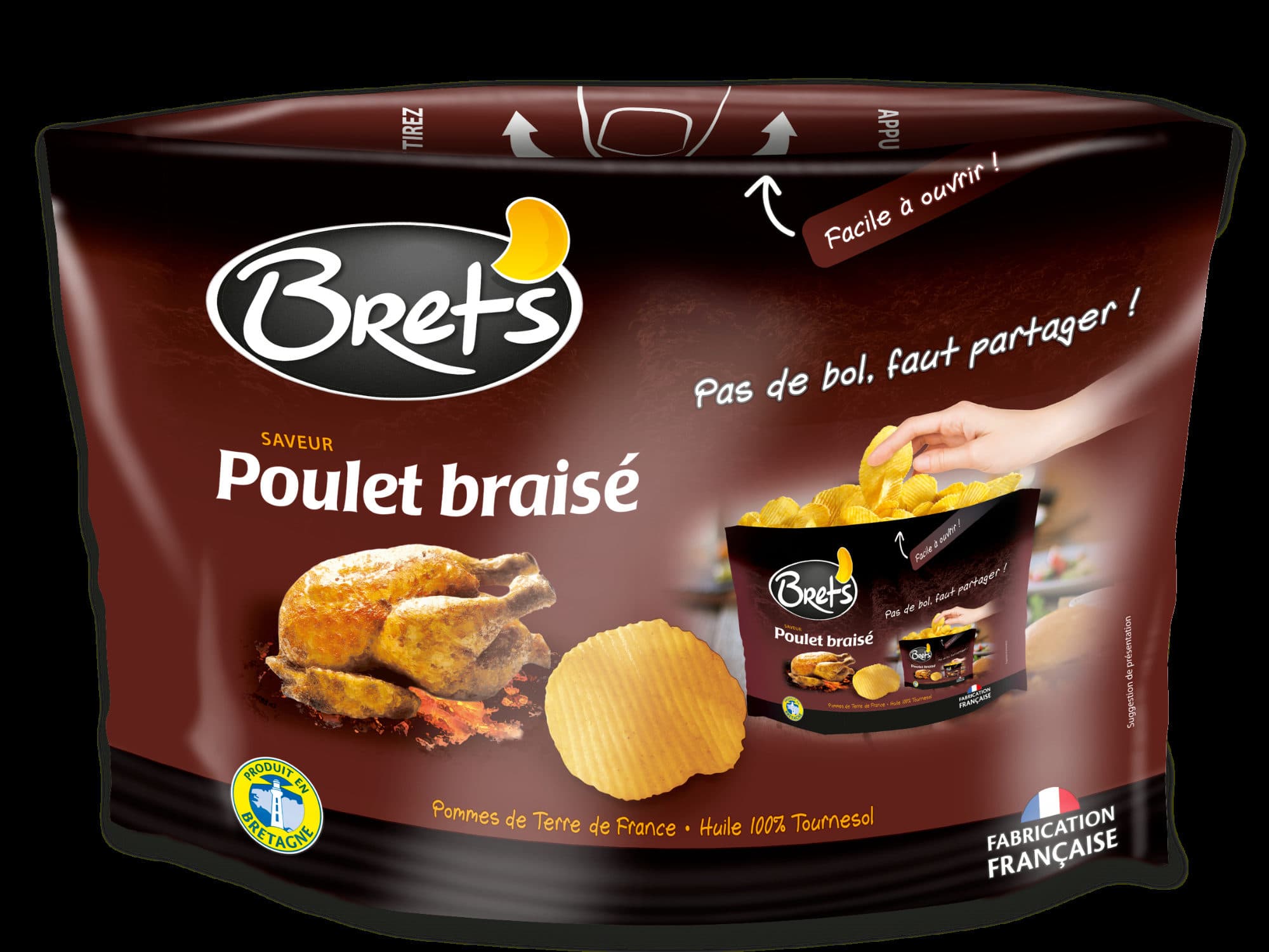 Bret's Chips poulet braisé packshot