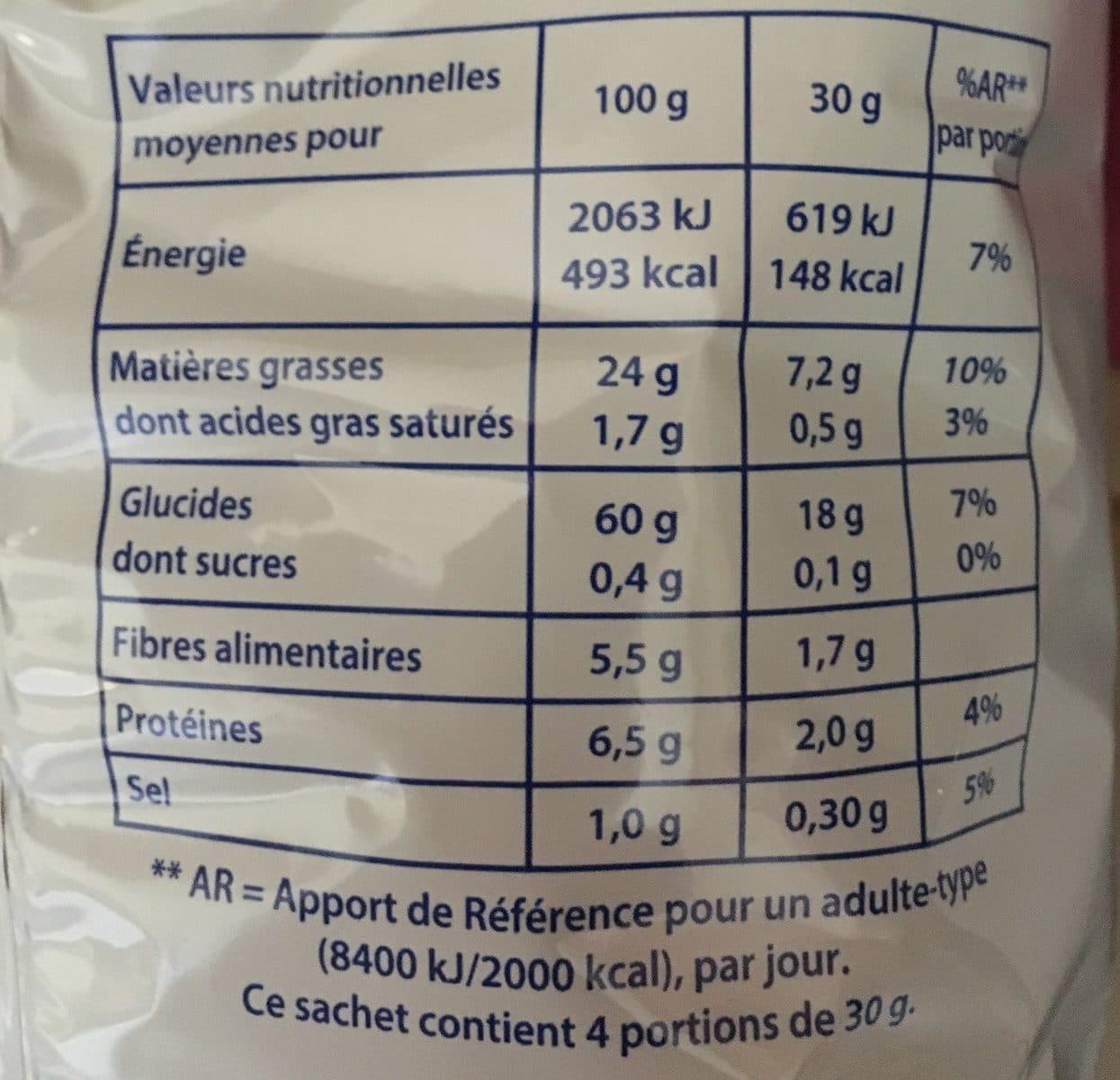 Open Food Facts Chips allégées packshot