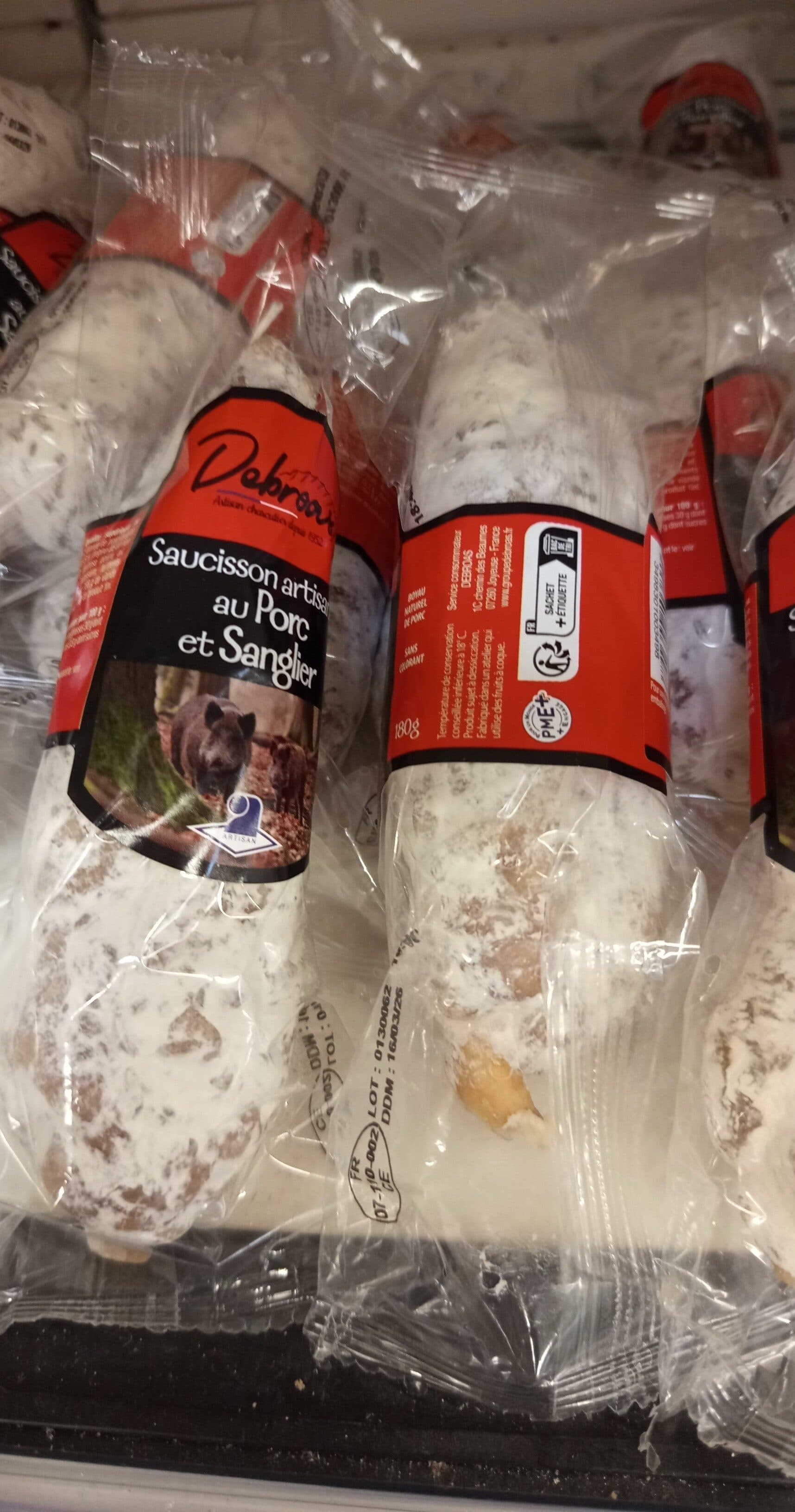 Alliance Producteurs Saucisson artisanal, porc et sanglier packshot