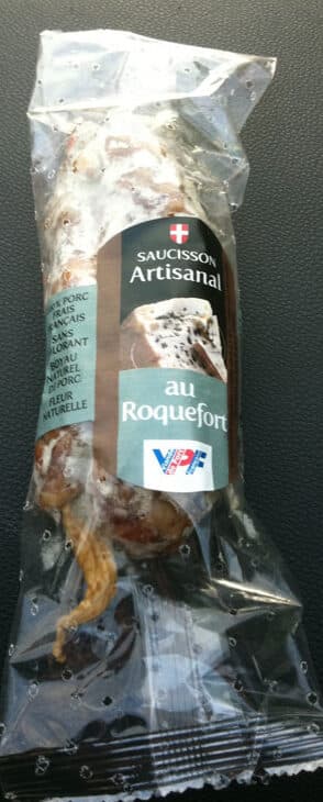 Open Food Facts Saucisson sec artisanal au Roquefort packshot