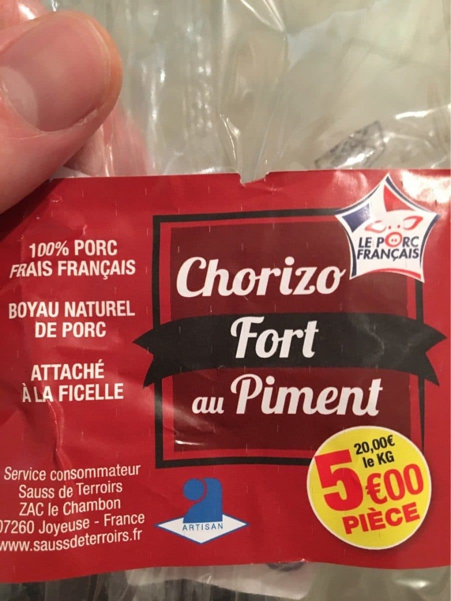 Open Food Facts Chorizo Fort au piment packshot