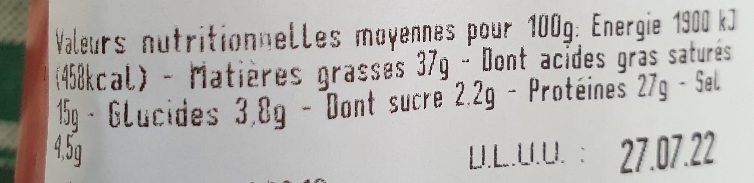 Open Food Facts Chorizo Fort au piment packshot