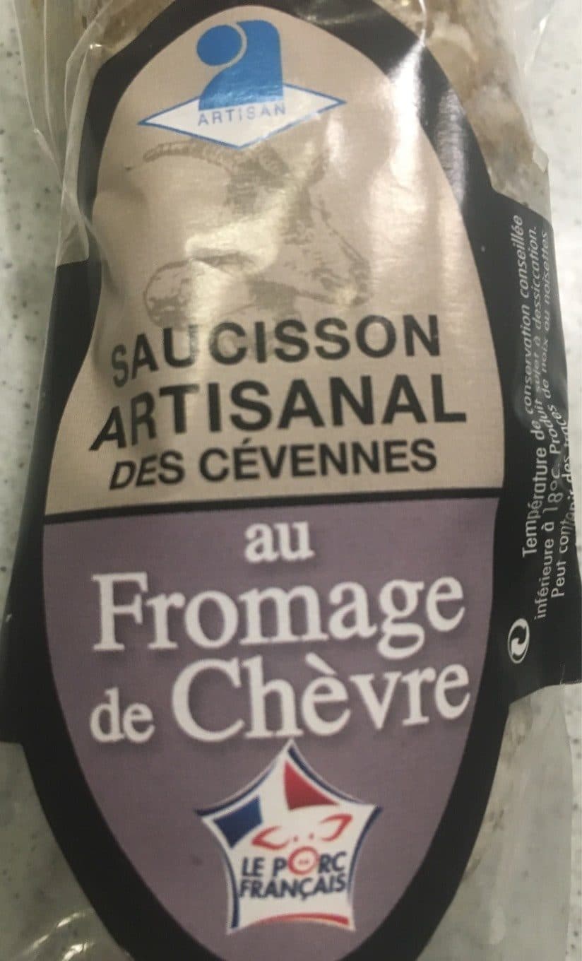 Open Food Facts Saucisson artisanal des Cévennes au fromage de chèvre packshot
