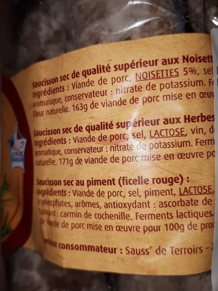 Open Food Facts Saucissons secs packshot