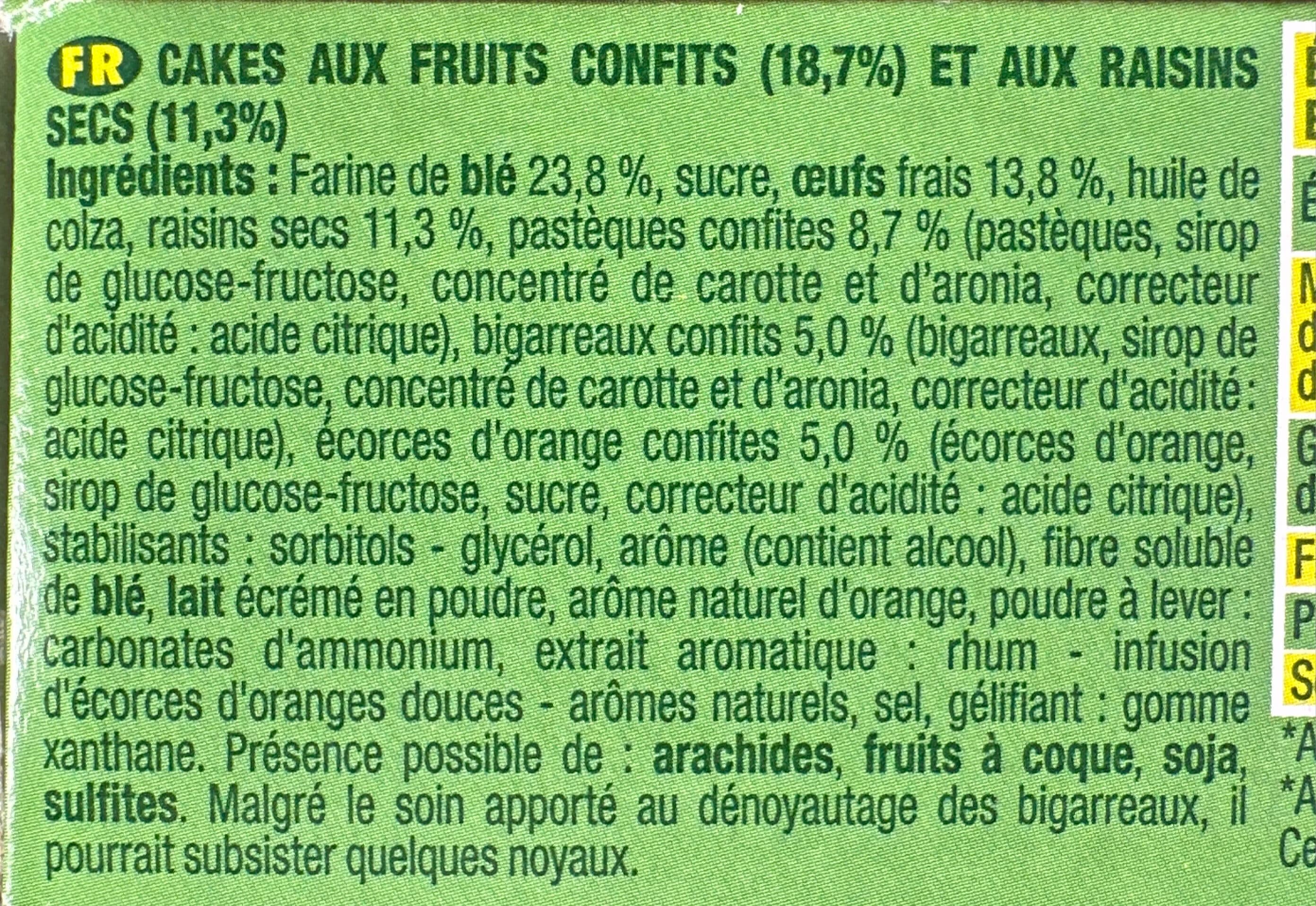 Brossard Les petits cakes aux fruits confits et secs packshot