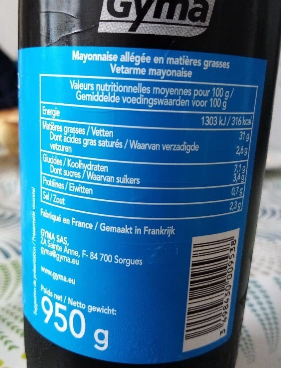 Gyma Mayonnaise Légère packshot
