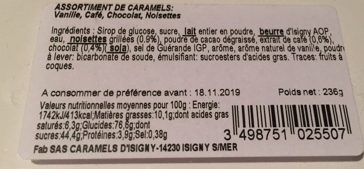 Open Food Facts Caramel authentique packshot