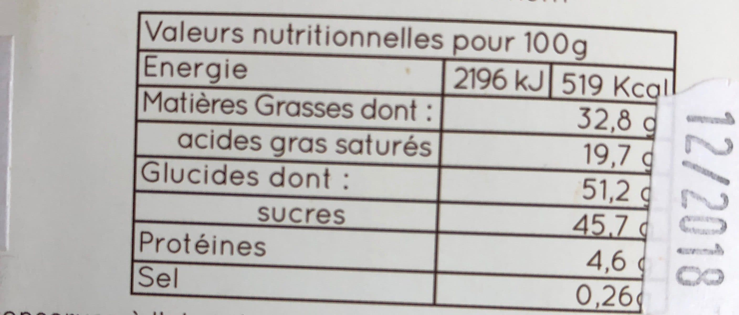 Open Food Facts Chocolat noir aux eclats de caramel d'Isigny packshot