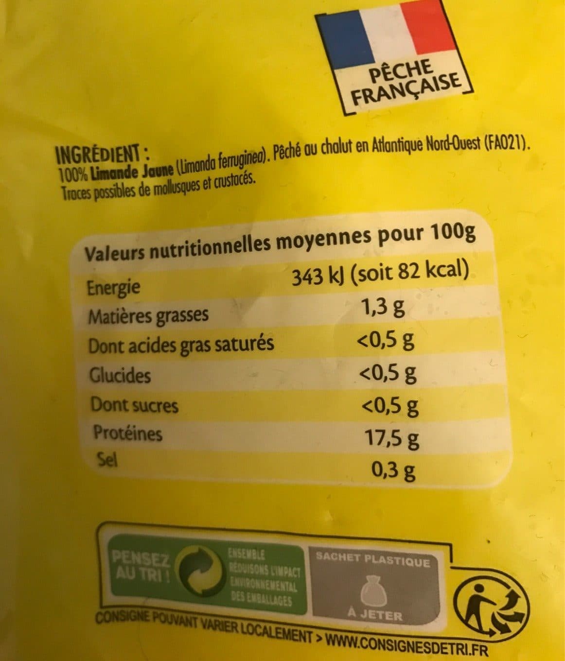 Oceanic Limande jaune packshot