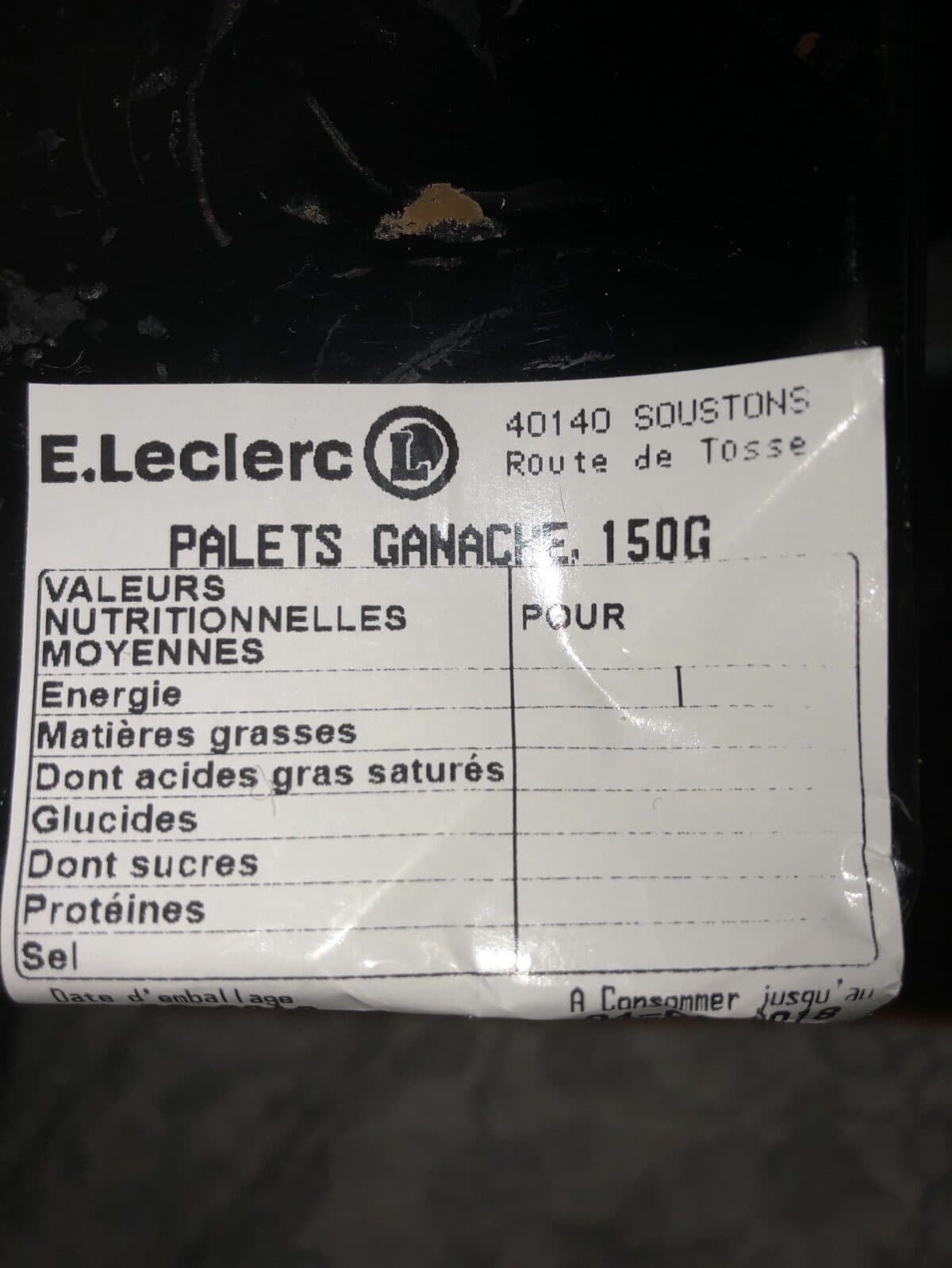 Open Food Facts Palets ganache packshot