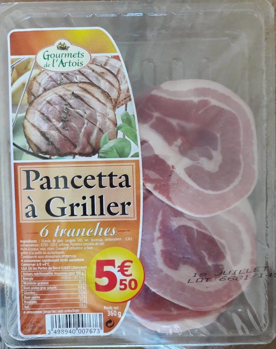 Gourmets de l'Artois Pancetta à griller packshot