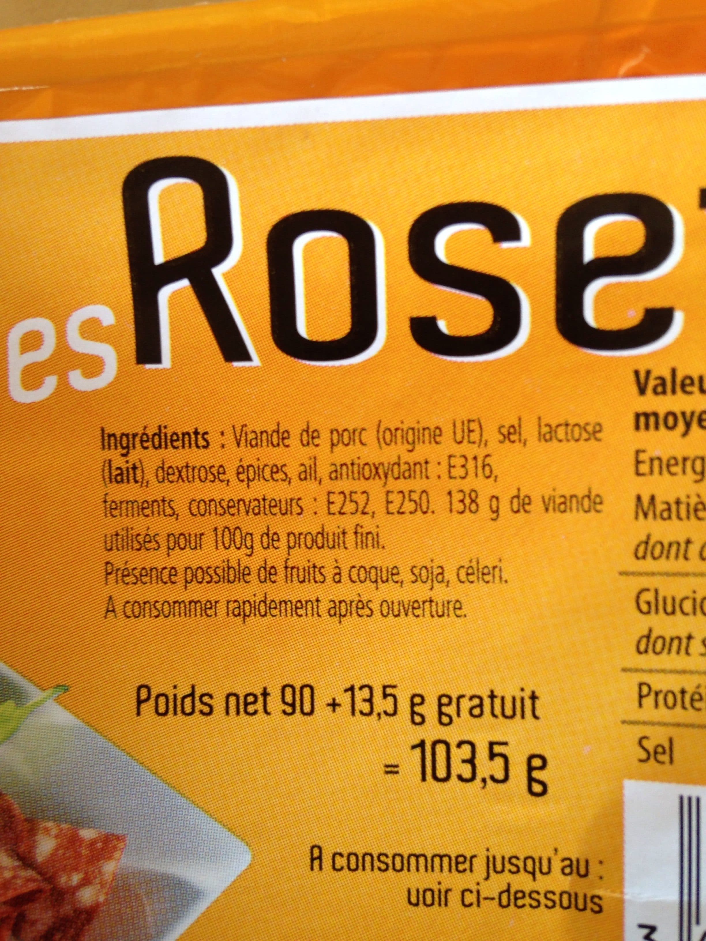 Gourmets De L'Artois Rosette fines et savoureuses packshot