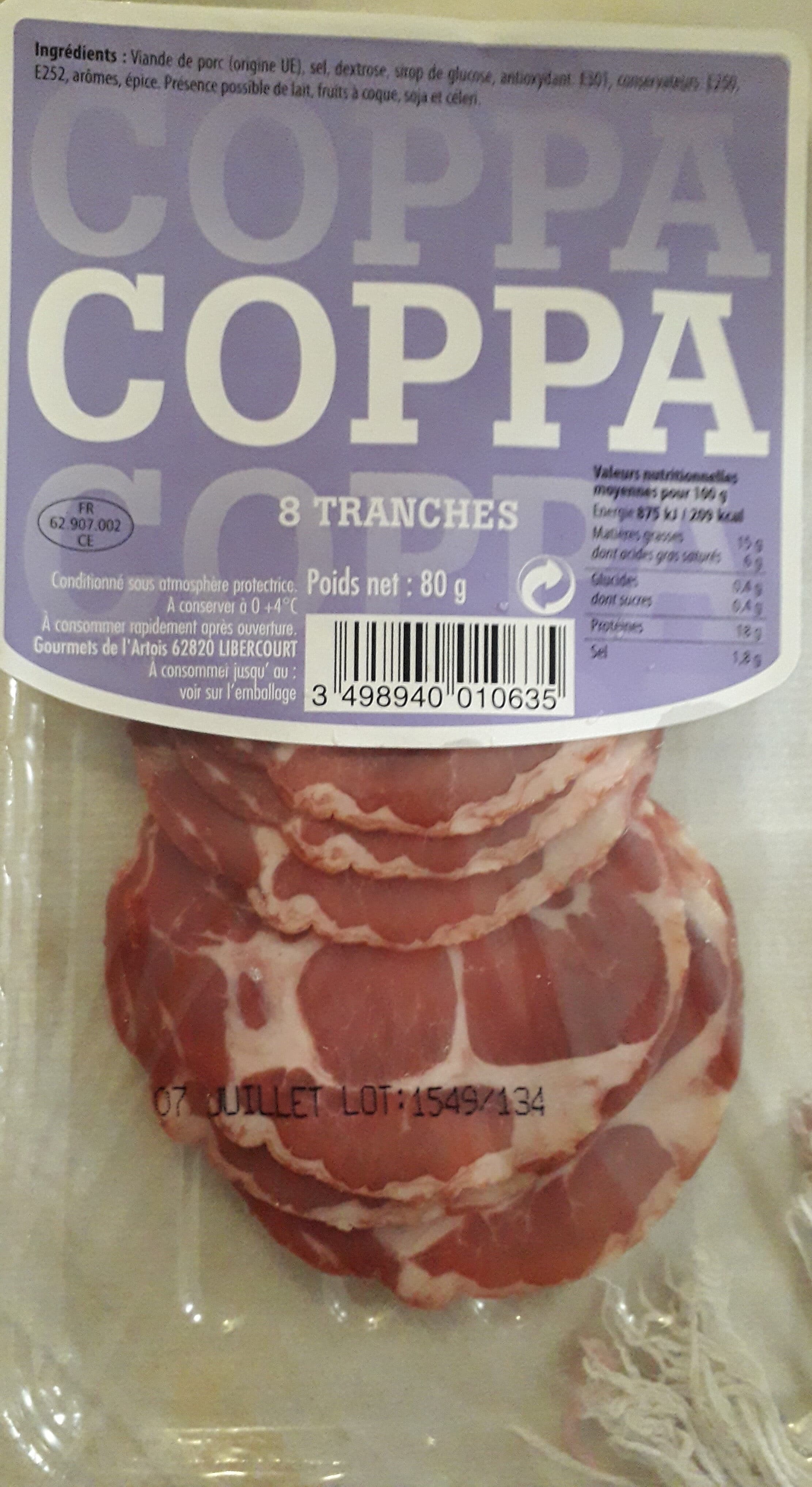 Gourmets De L'Artois Coppa packshot