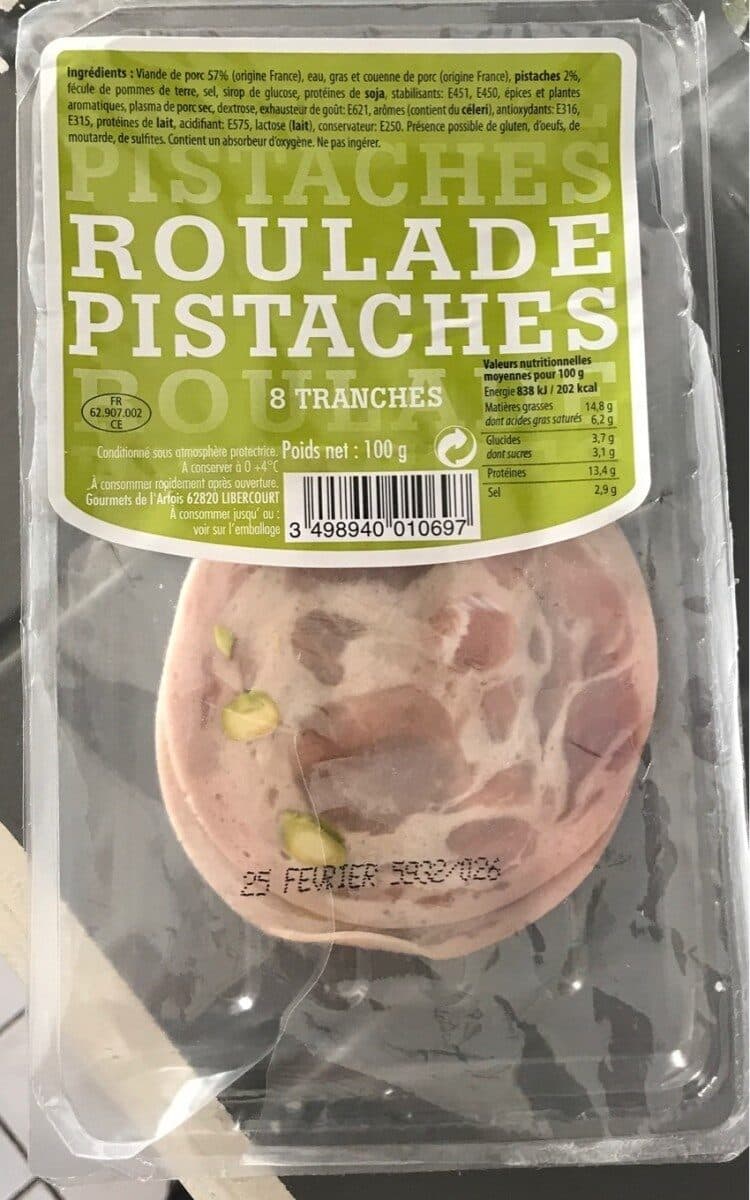 Gourmets de l artois Roulade pistaches packshot