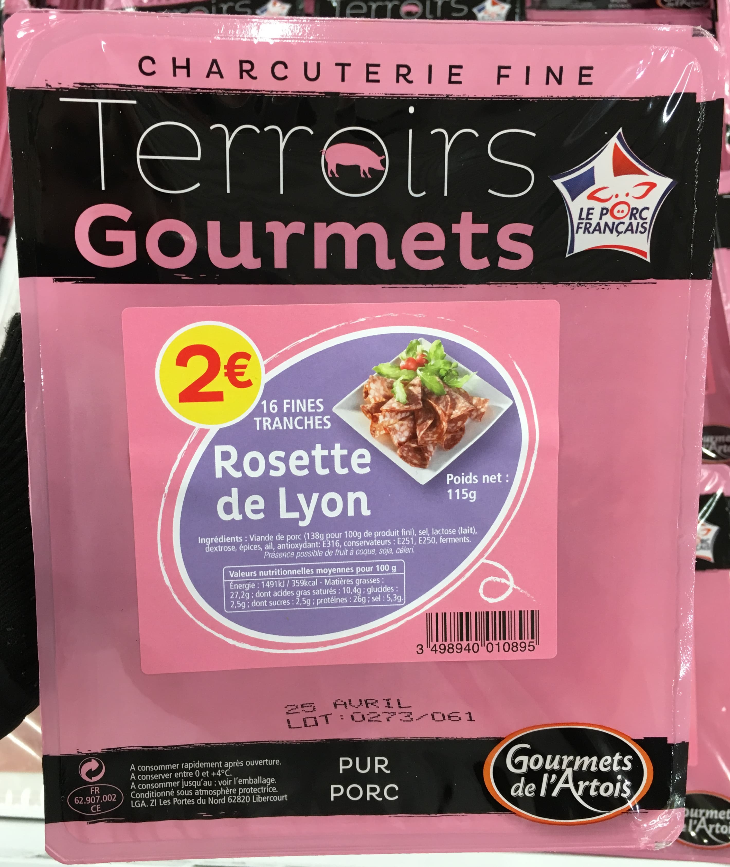 Gourmets de l'Artois Rosette de Lyon packshot