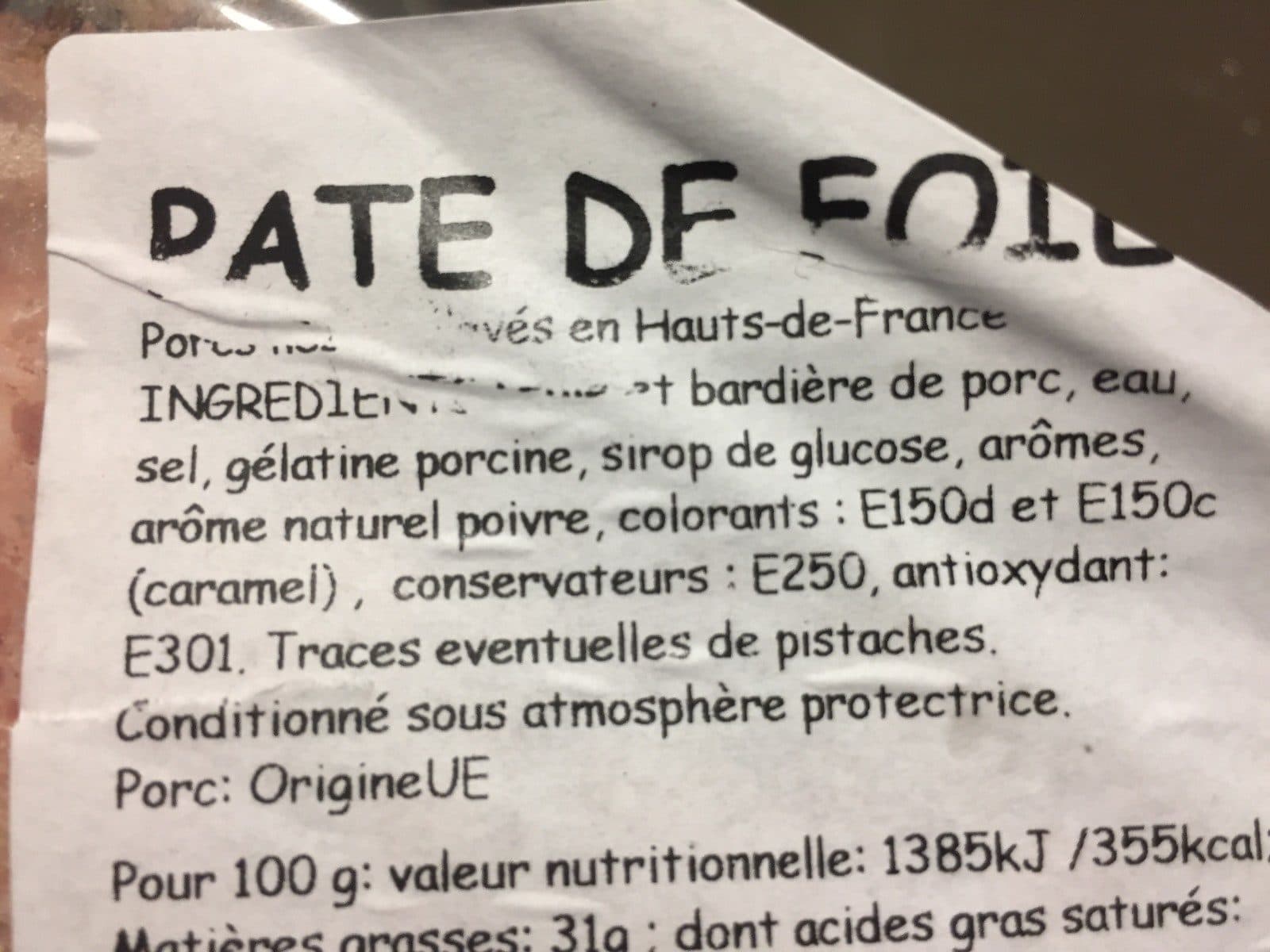 Gourmets de l'Artois Pate de foie de porc packshot