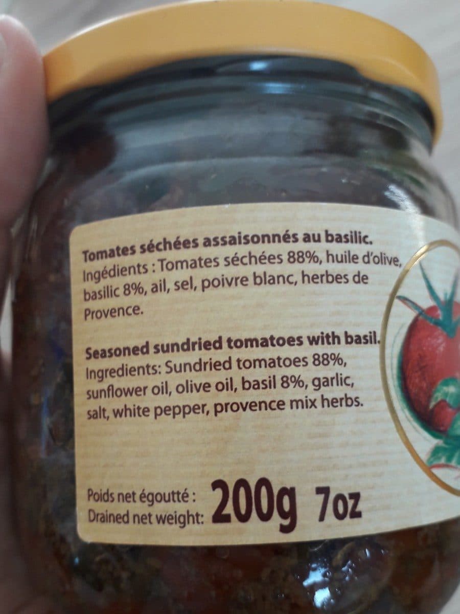 Open Food Facts Tomates Séchées au Basilic packshot