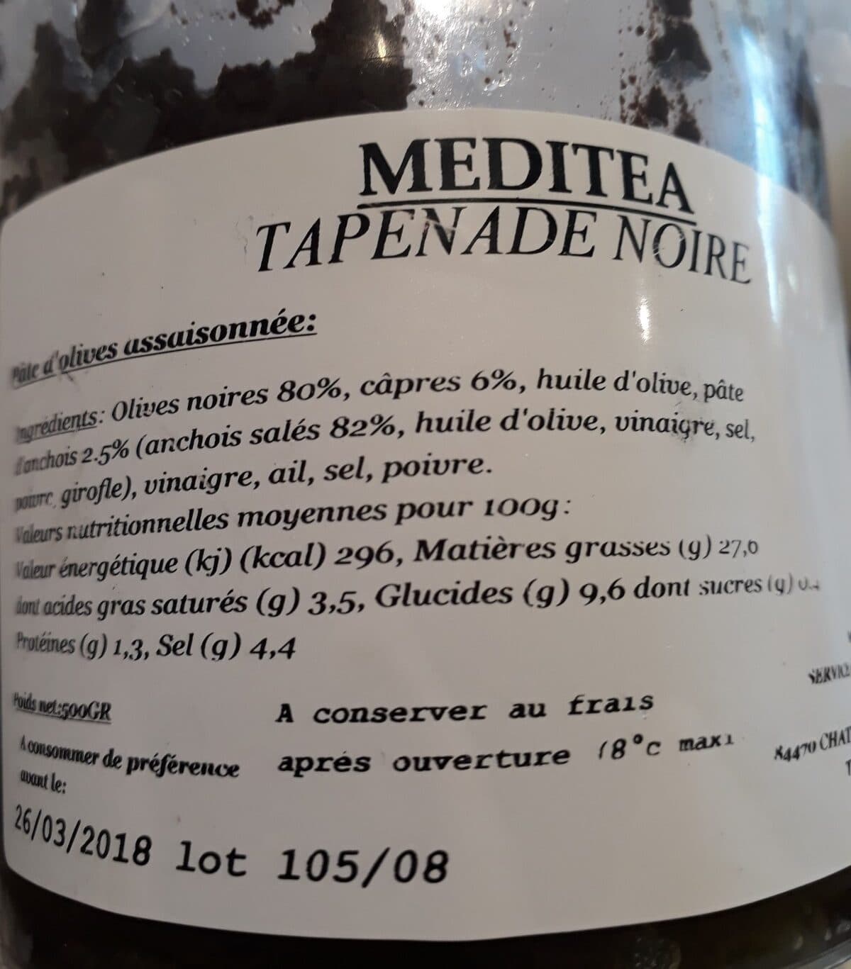 Open Food Facts Tapenade noire packshot