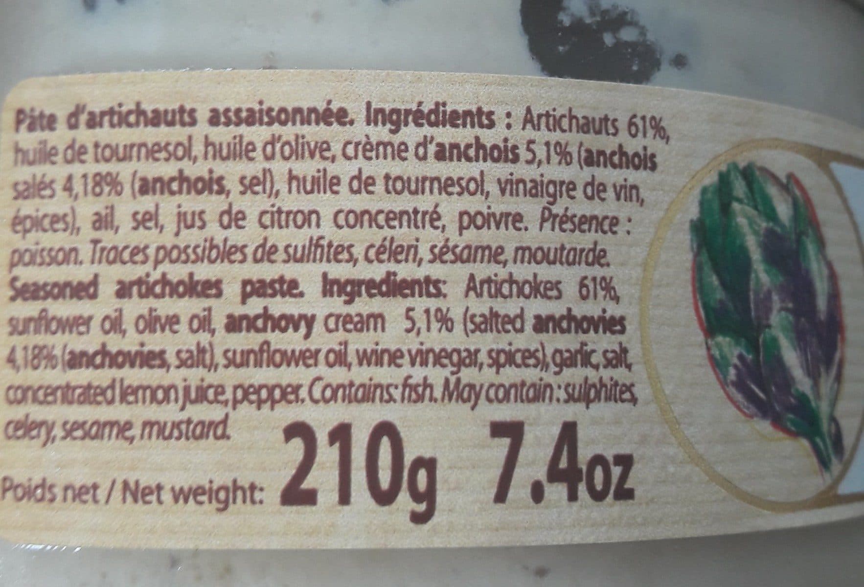 Open Food Facts Délice d'Artichauts packshot