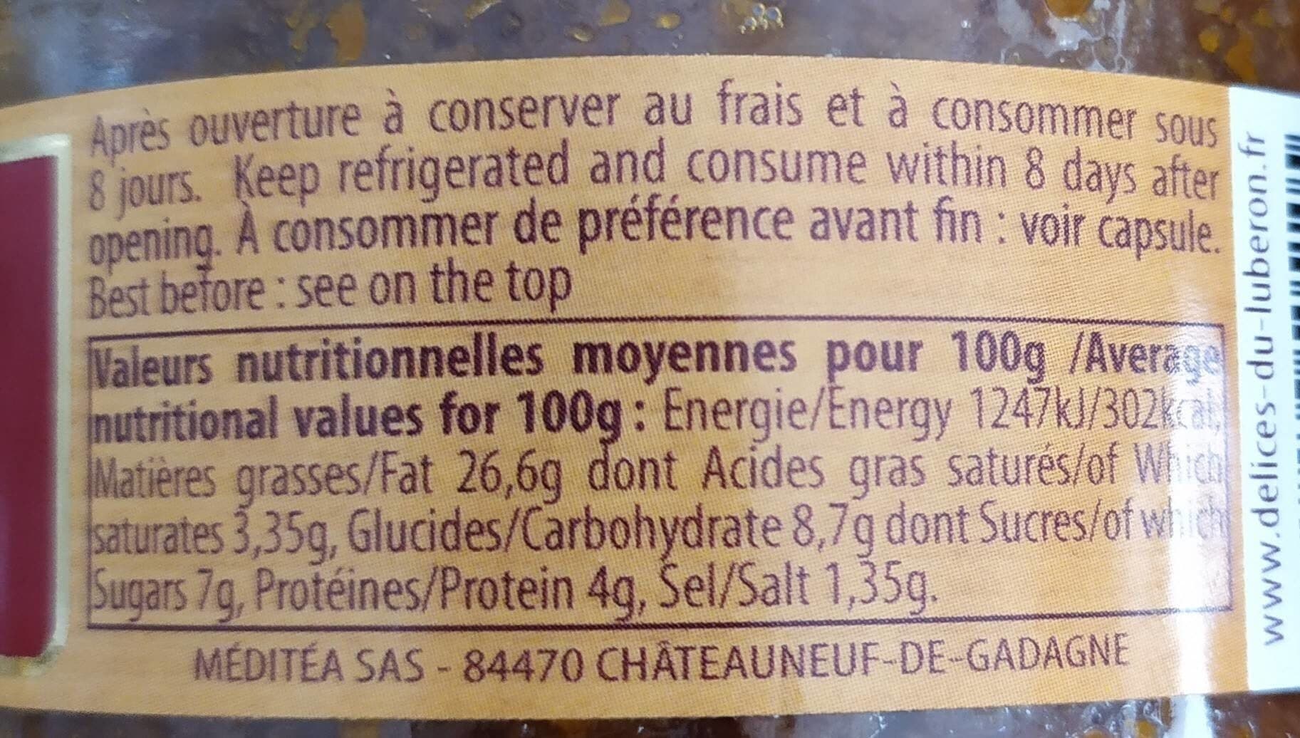 Open Food Facts Delice de tomates séchées packshot