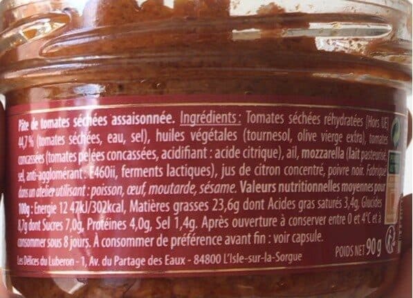 Délices Du Luberon Délices De Tomates Séchées packshot