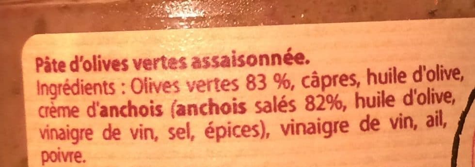 Les Delices Du Luberon Tapenade Verte packshot