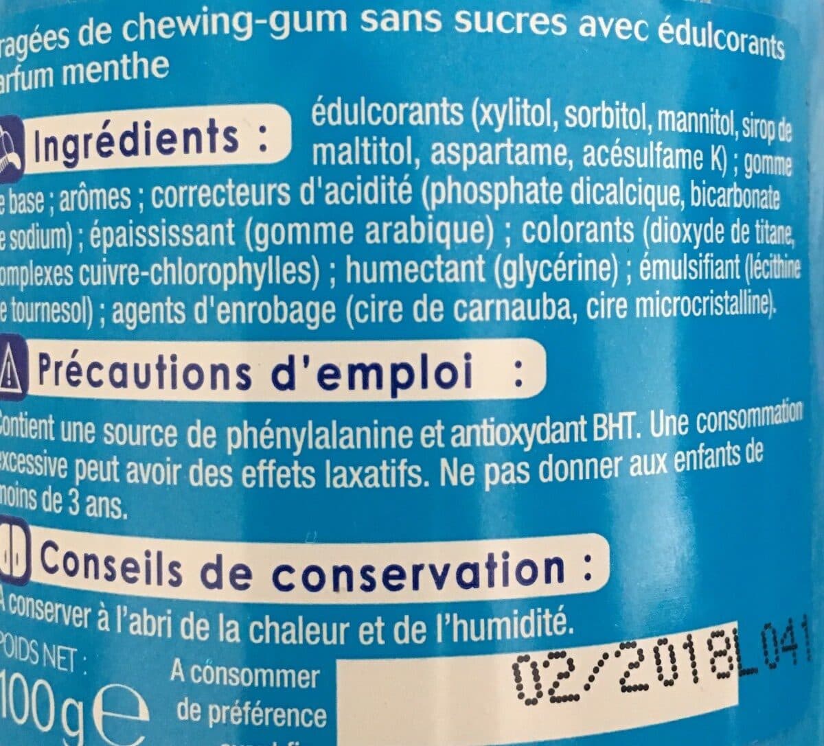 Open Food Facts Chewing gum blancheur packshot