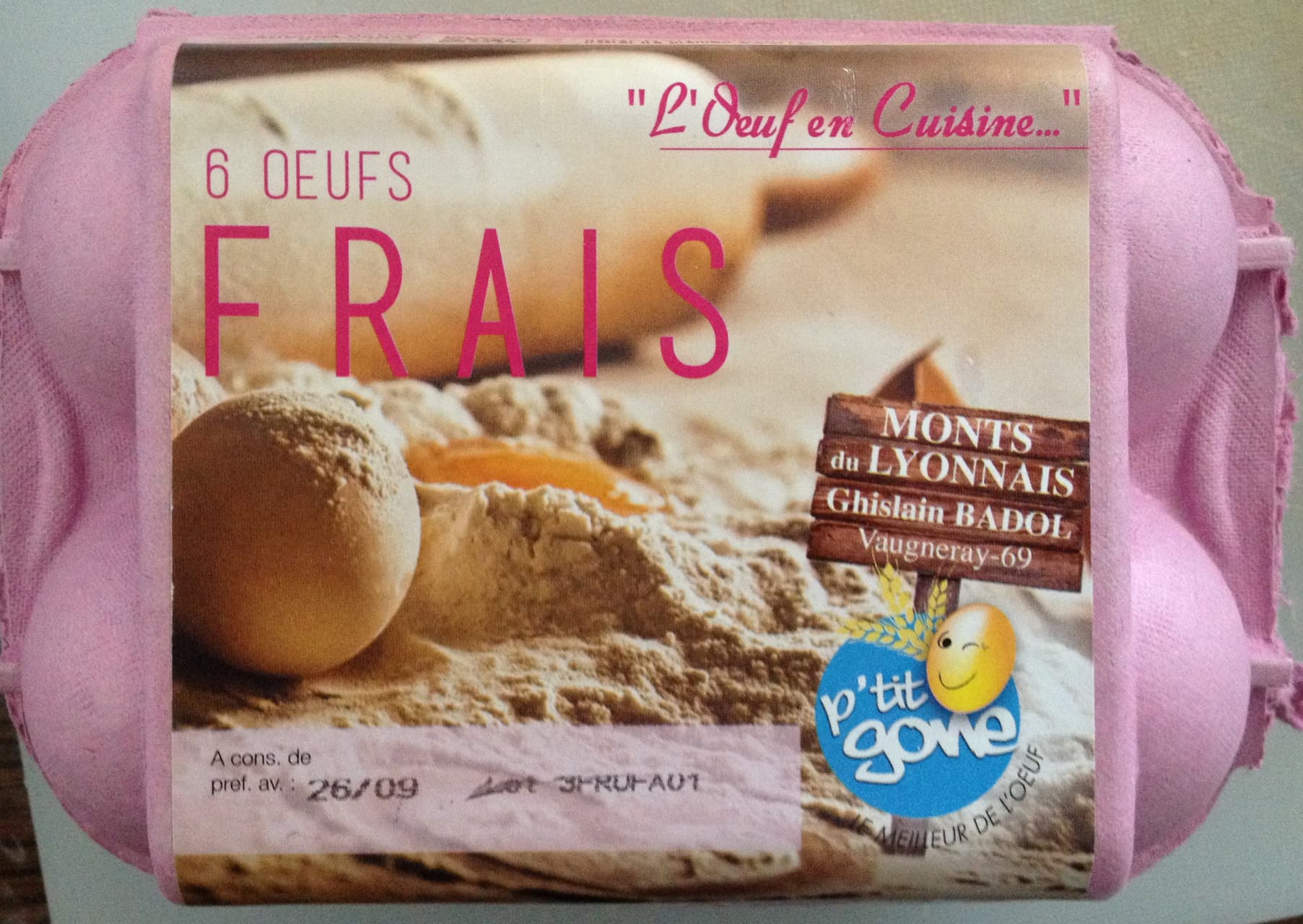 P'tit gone 6 oeufs frais 3FRUFE03 packshot