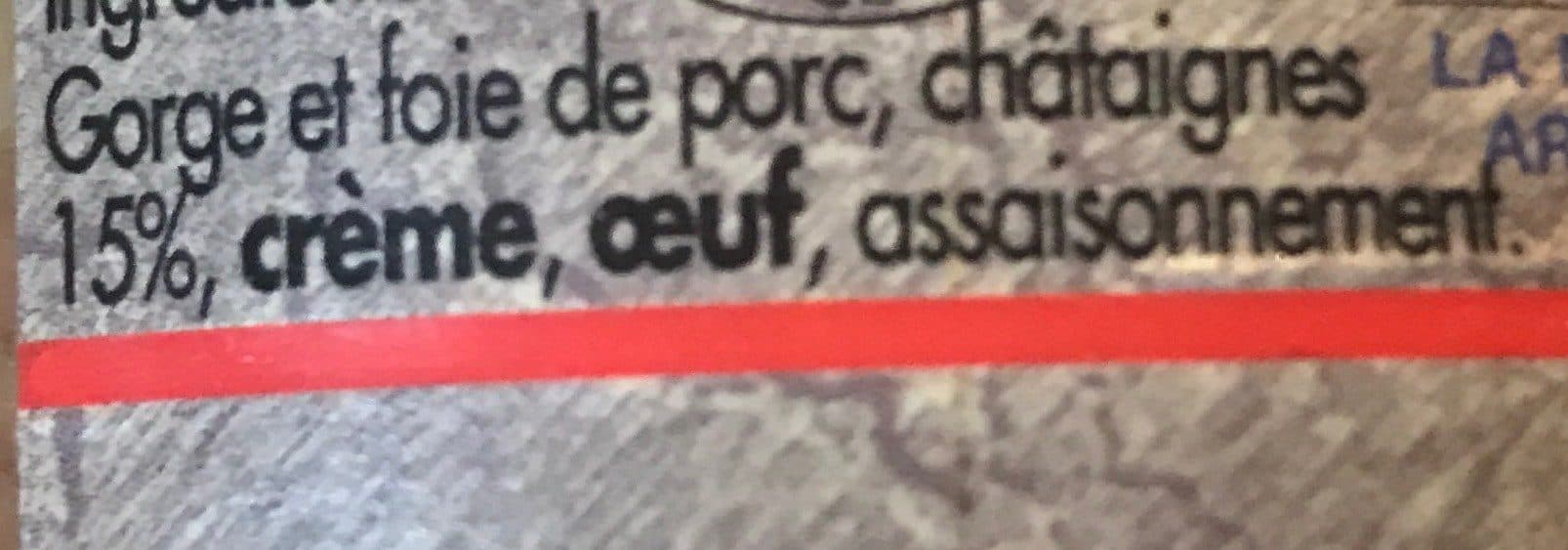 Open Food Facts Terrine aux Châtaignes packshot