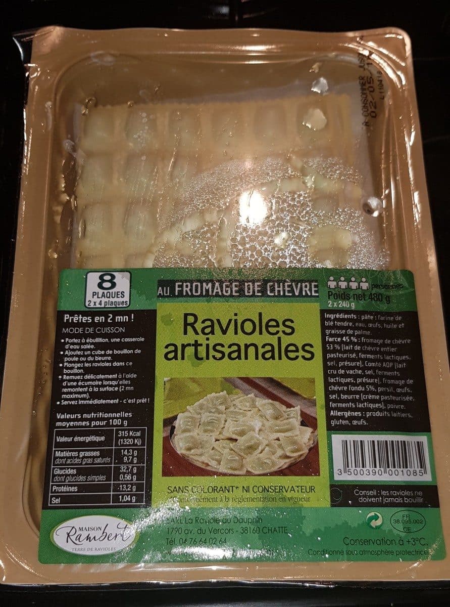 Open Food Facts Ravioles artisanales packshot