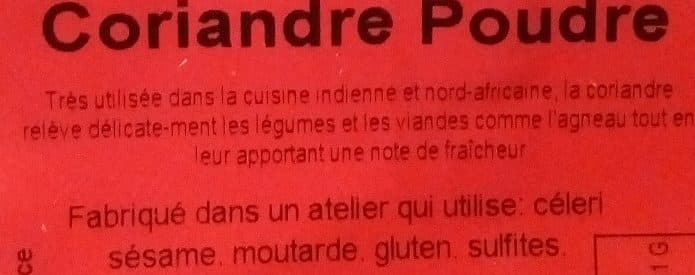 Bahadourian Coriandre poudre packshot
