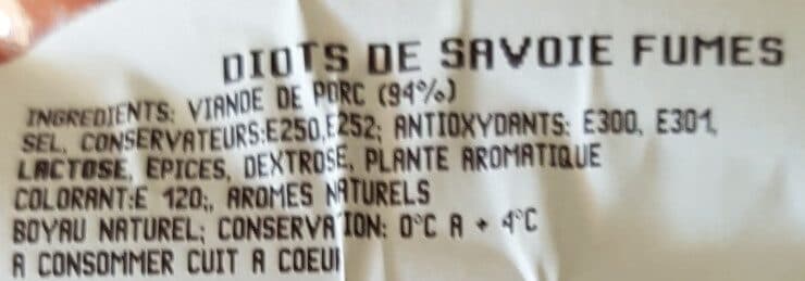 Salaisons Du Mont-Blanc Diots de Savoie packshot