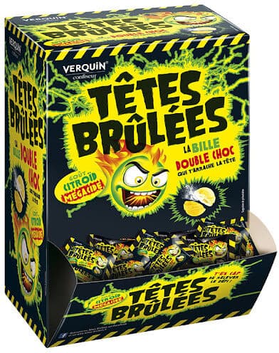 Têtes Brûlées Verquin Bonbons Têtes Brûlées Chocolat Citron Boite 300 packshot