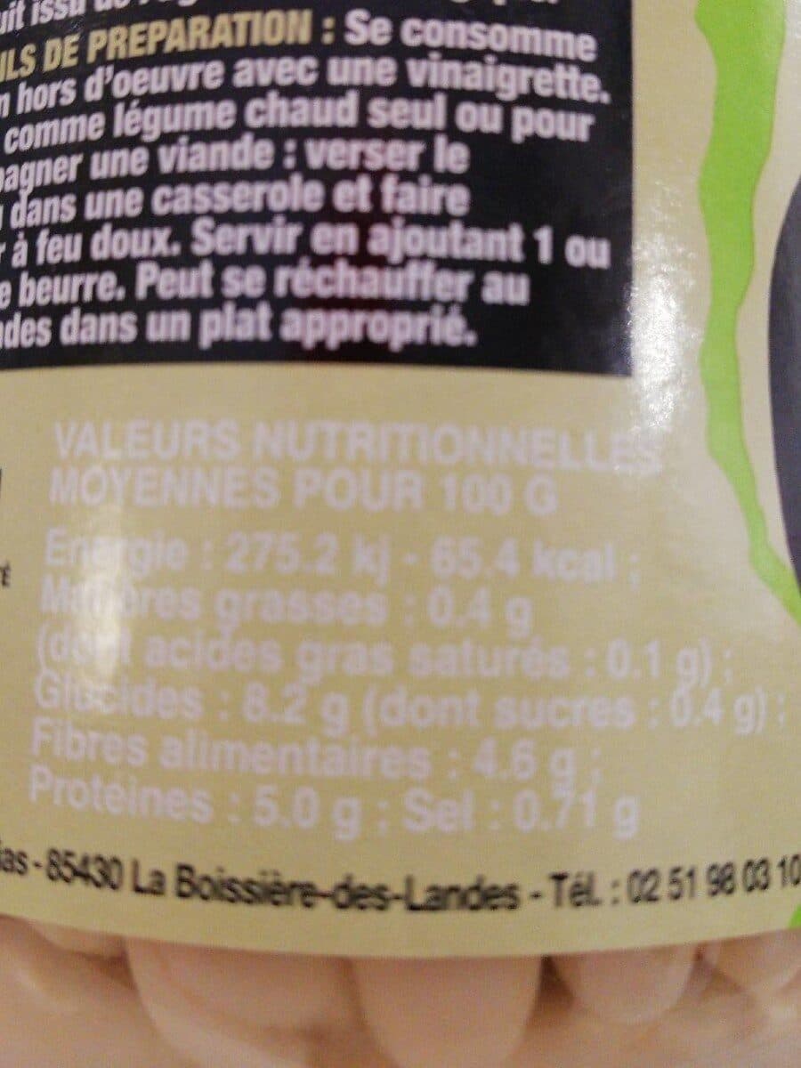 Olvac Mogette de Vendée Bio IGP cuite au naturel packshot