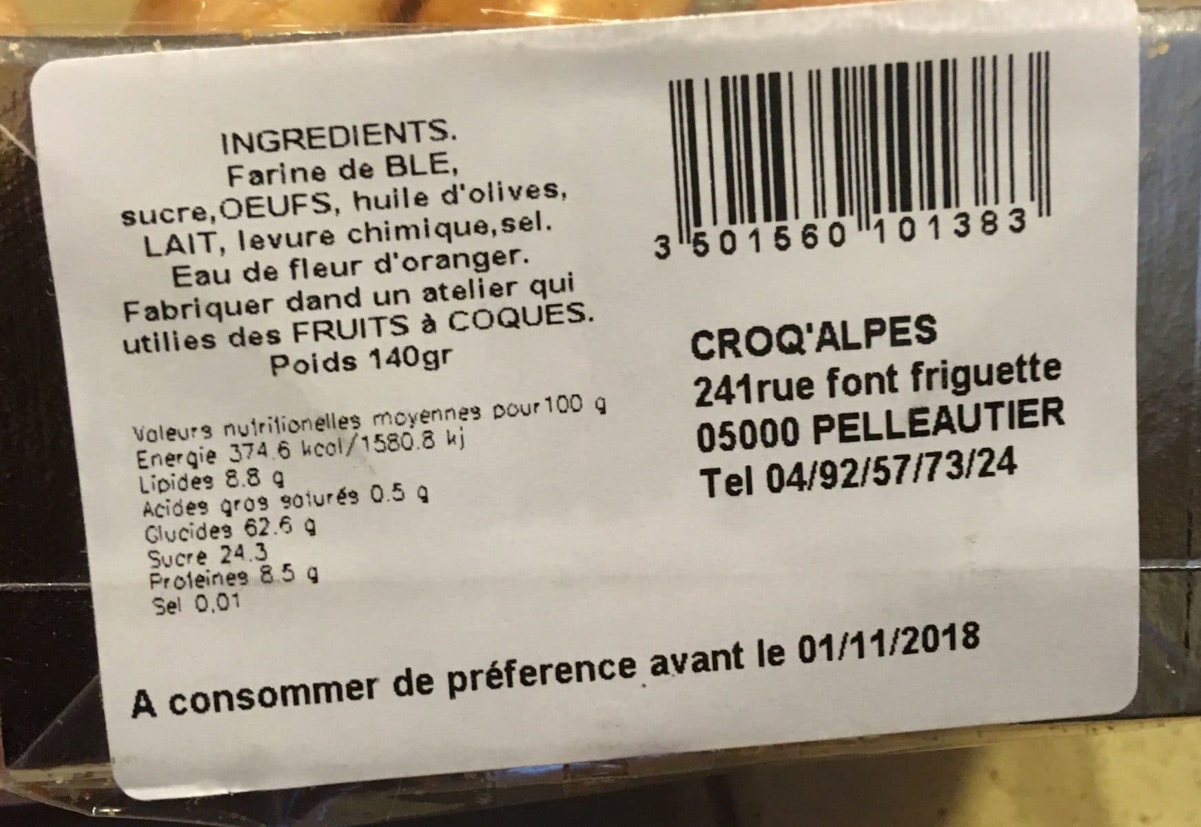 Open Food Facts Navettes a l'eau de fleur d'oranger packshot