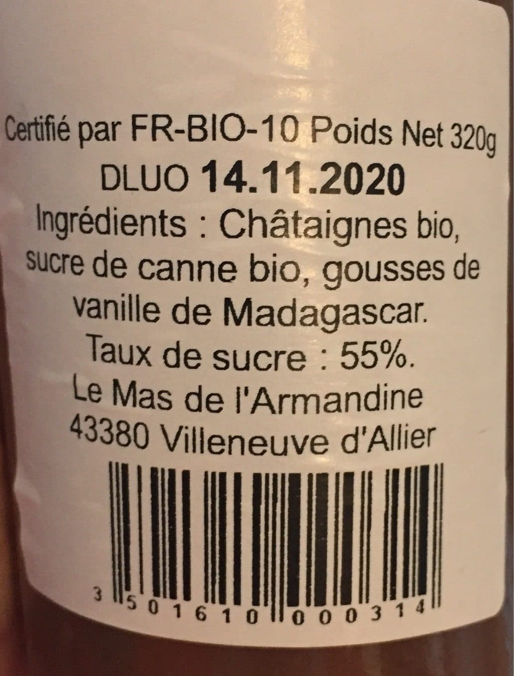 Le Mas de l'Armandine Creme De Marron Vanillee packshot