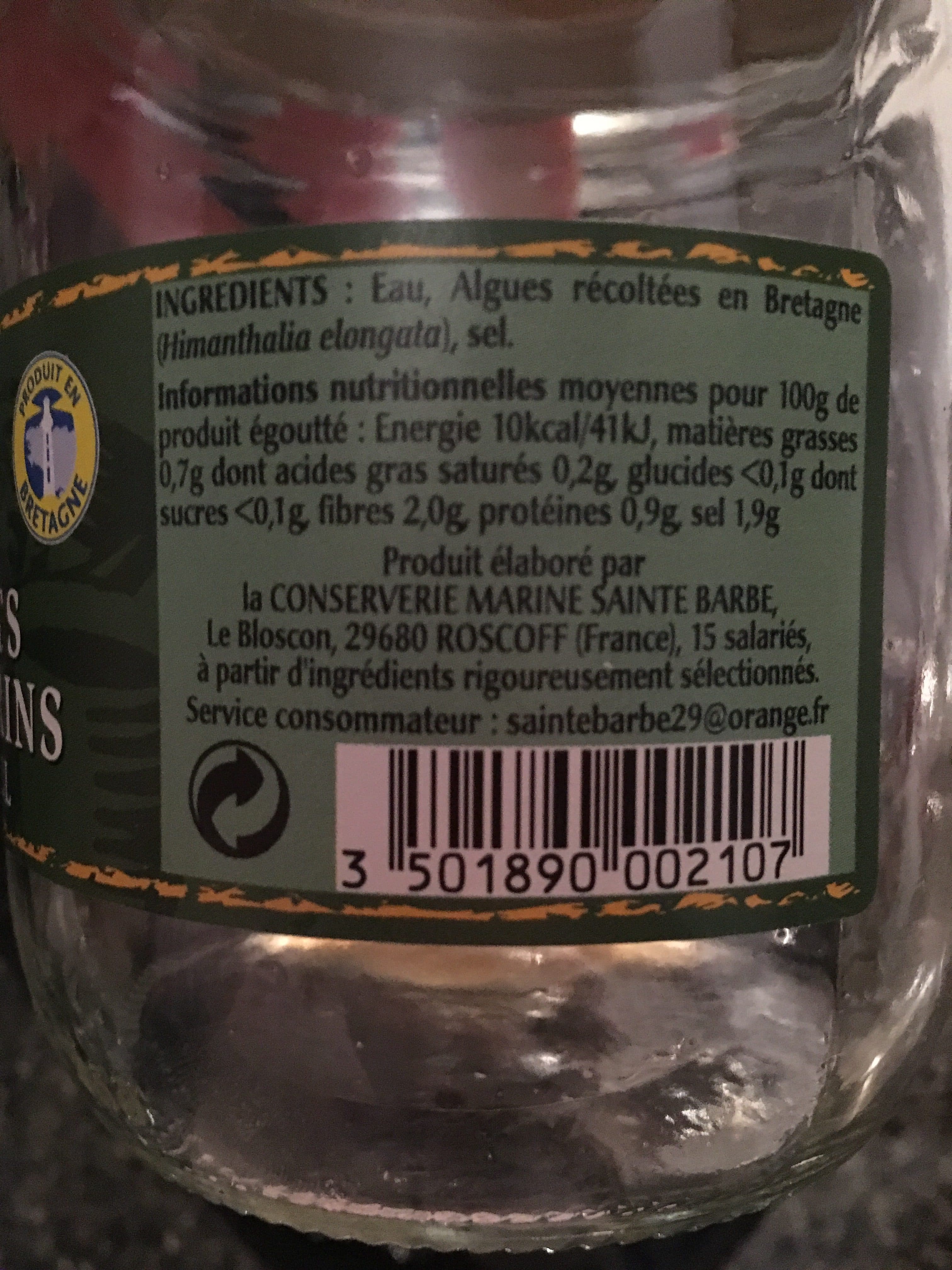 Sainte Barbe Haricots verts marins au Naturel packshot