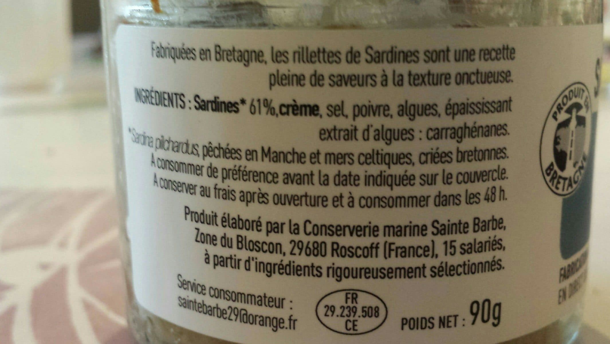 Open Food Facts Rillettes de sardines packshot