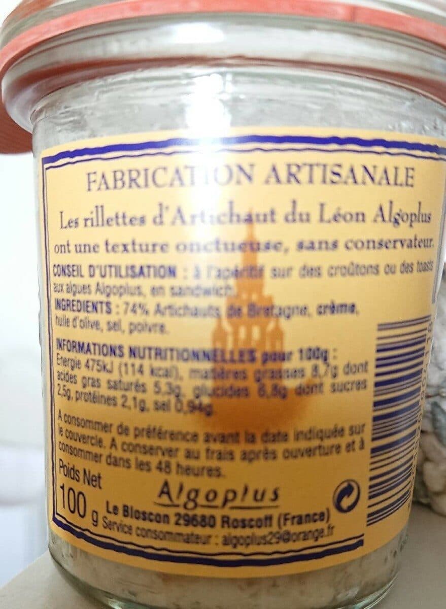 Algoplus Rillettes d'artichaut du Léon packshot
